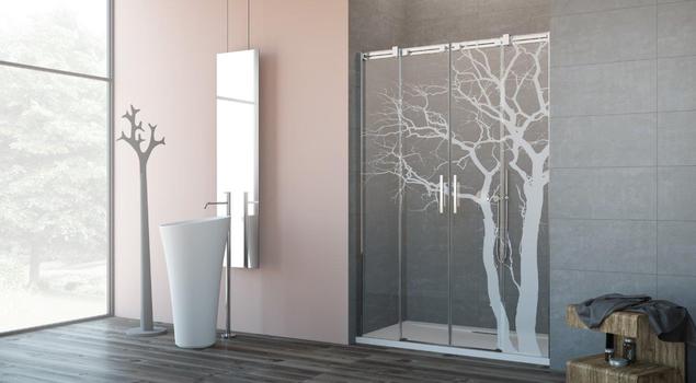 Grawerowanie szkła na kabinach prysznicowych – pomysł na dekorację wnętrz